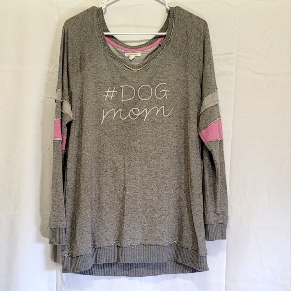 Maurices distressed dog mom top